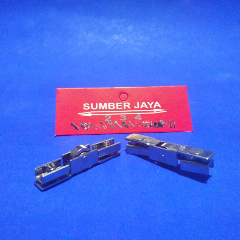 Roda etalase kaca kecil / pintu kaca / showcase /rel /roller / TERMURAH