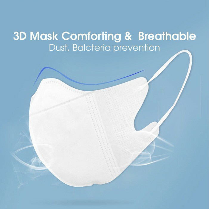 Masker Duckbill Earloop Disposable Hitam&Putih 3PLY Isi 50PCS Disposable Mask