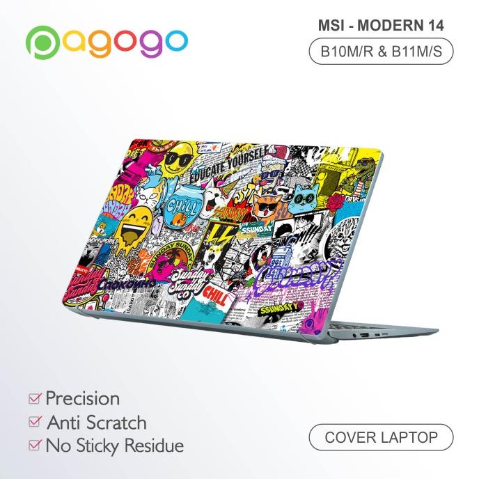 Garskin Sticker Laptop Msi Modern 14 B11M B11MO B11S B11SB Full Body
