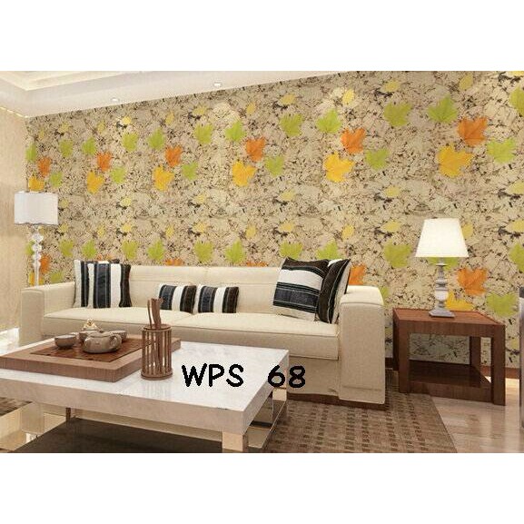 Wallpaper-Dinding Uk. 45cm x 10m Stiker Dinding Motif Daun Besar