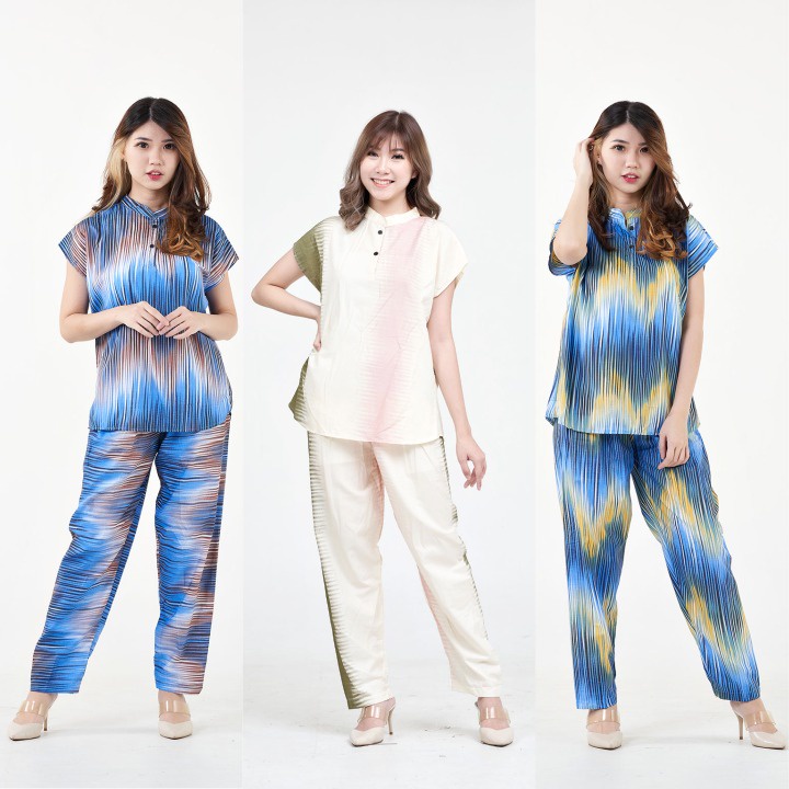 IZANY PIYAMA ONE SET AEON all size Rayon Lengan Pendek