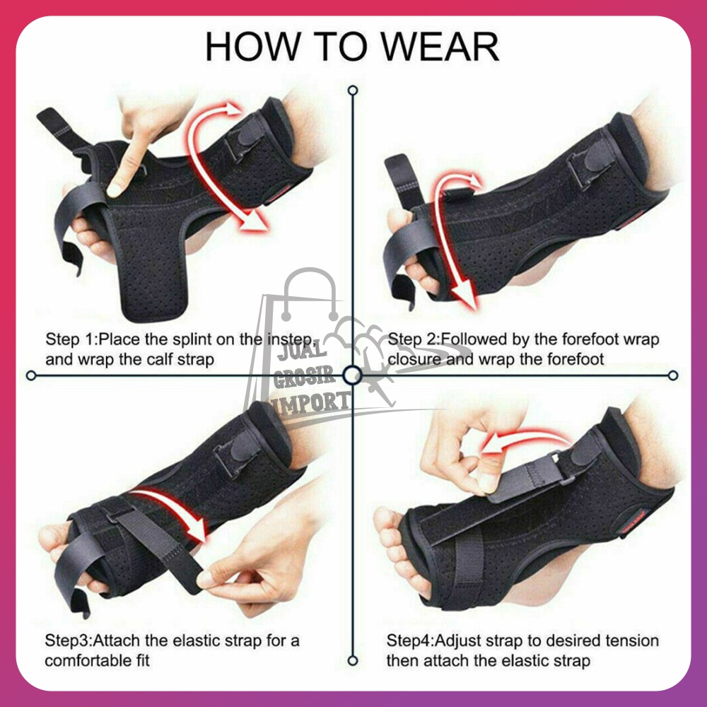 Drop Ankle foot Support Brace Plantar Fasciitis Orthosis AFO Dorsal  Night Splint