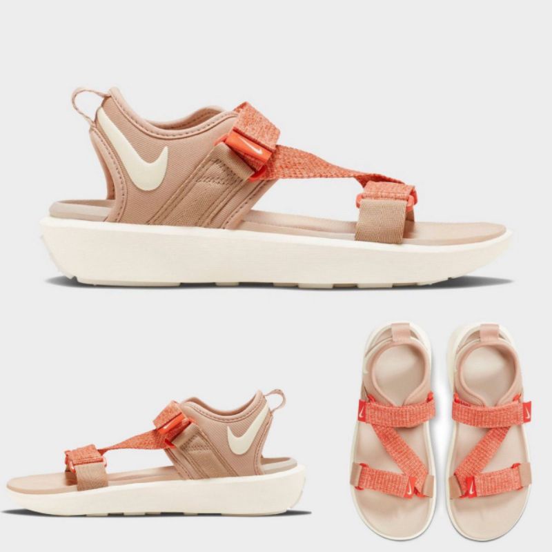 Nike vista sandals hemp velvet brown orange women original BNIB size 38