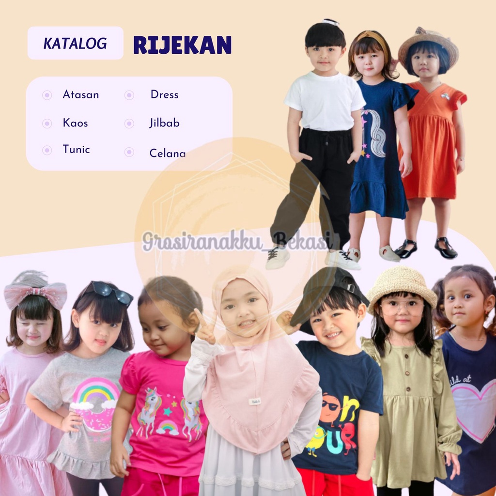 Rijekan Baju Anak Murah Grade B