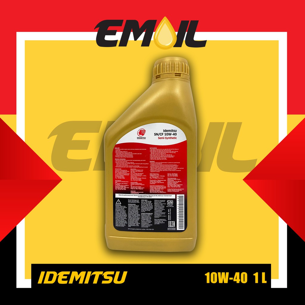 OLI IDEMITSU GASOLINE &amp;DIESEL SAE 10W-40 SN/CF SEMI SYTHENTIC ISI 1LTR