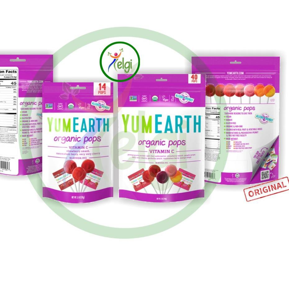 

TERBARU >>!! 249ZAF YUMEARTH ORGANIC ASSORTED FLAVORS VITAMIN C LOLLIPOPS VEGAN 1 POP (ECER)