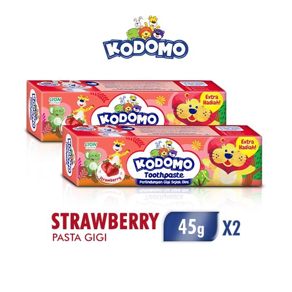 Kodomo Pasta Gigi Strawberry Tube 45 gr x2