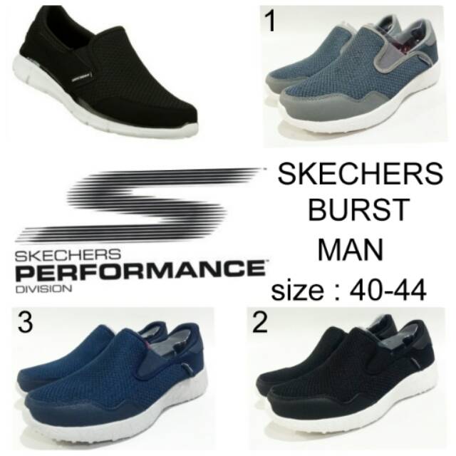 Sepatu skechers burst man skechers slip on terbaru murah