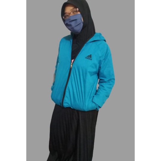 Jaket Parasut ADIDAS Windrunner Sporty [Olahraga] Sepeda Jogging camping Pria Wanita all size
