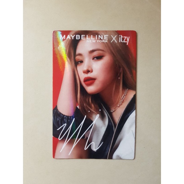 Ready Stock [Official] Maybelline x ITZY Hologram Photocard PC Ryujin