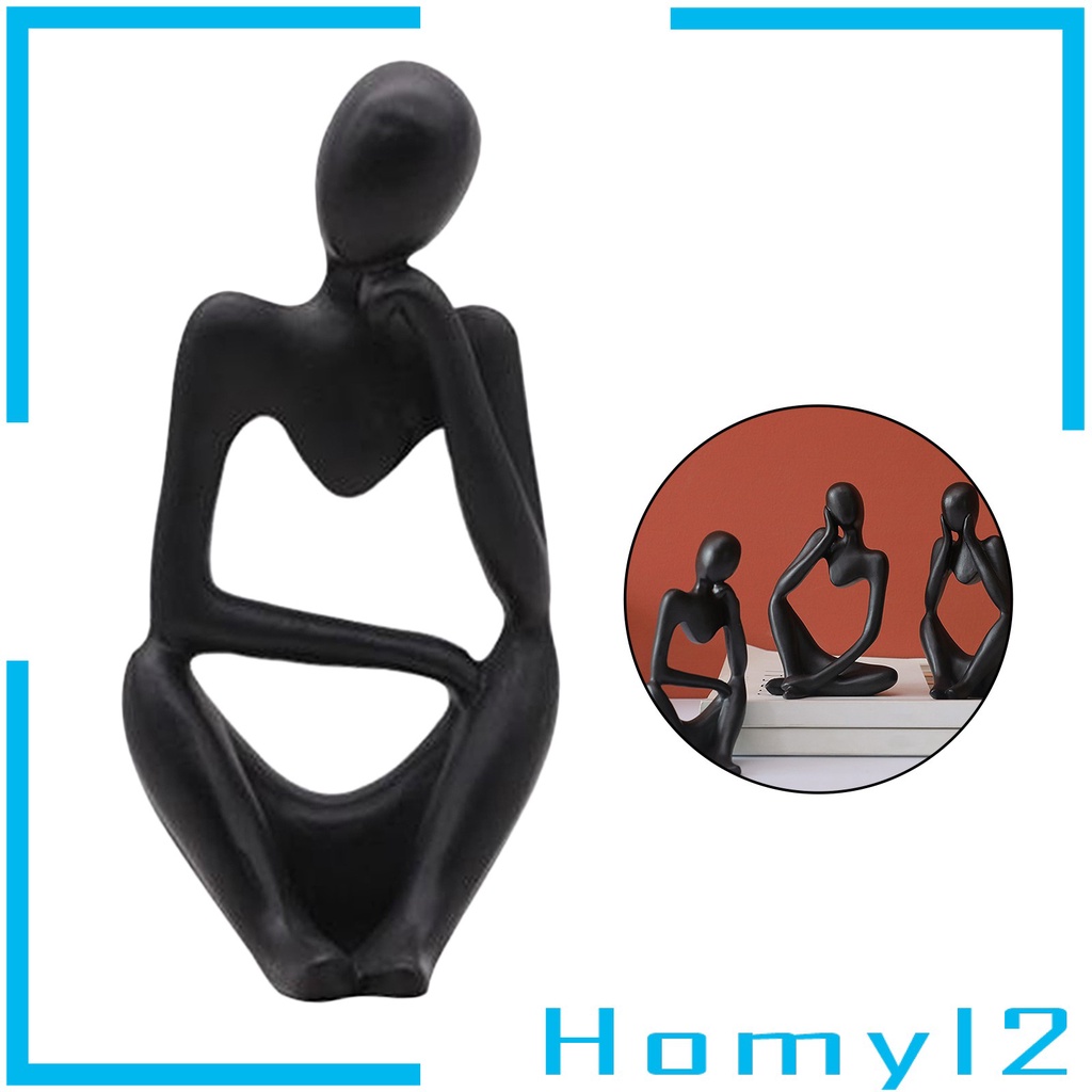 Homyl2 Patung Pahat Karakter Thinker Bahan Resin Dekorasi Rumah / Kantor