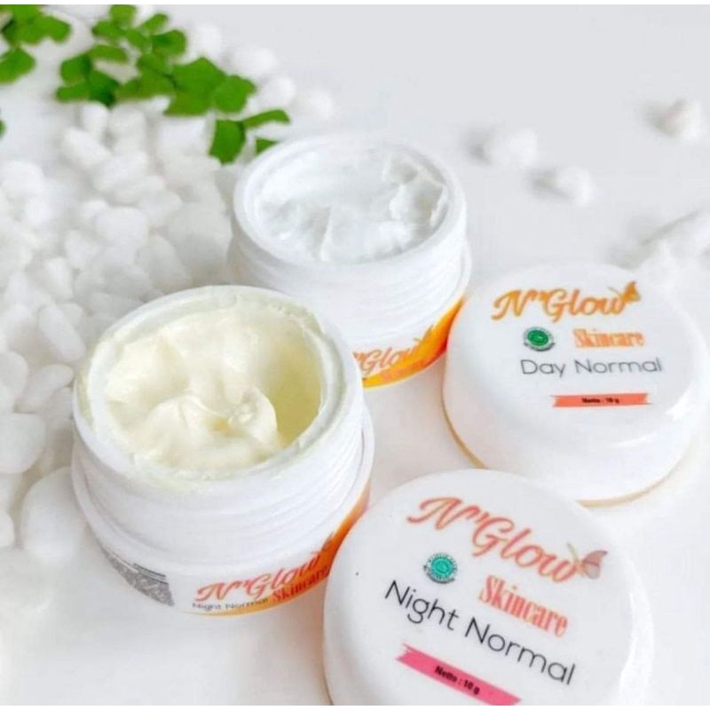 N'GLOW SKINCARE DAY CREAM NIGHT CREAM NORMAL / CREAM SIANG & MALAM N GLOW / ECER N GLOW