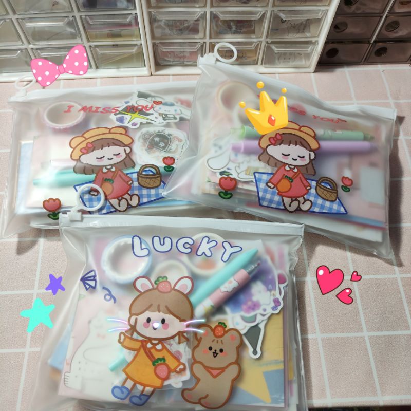 [Fre] journaling kit LUCKY BOX Lovely ver