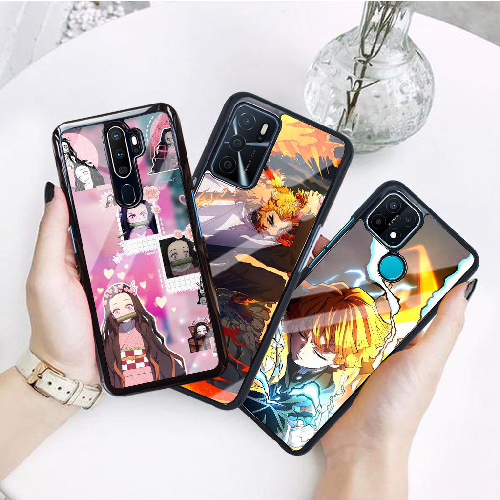 (OS23) Case Glossy Kilau Oppo A15 A15S A16 A52 A53 A54 A31 A9 A91 A92 A5 A9 2020 - Casing Hp Anime D