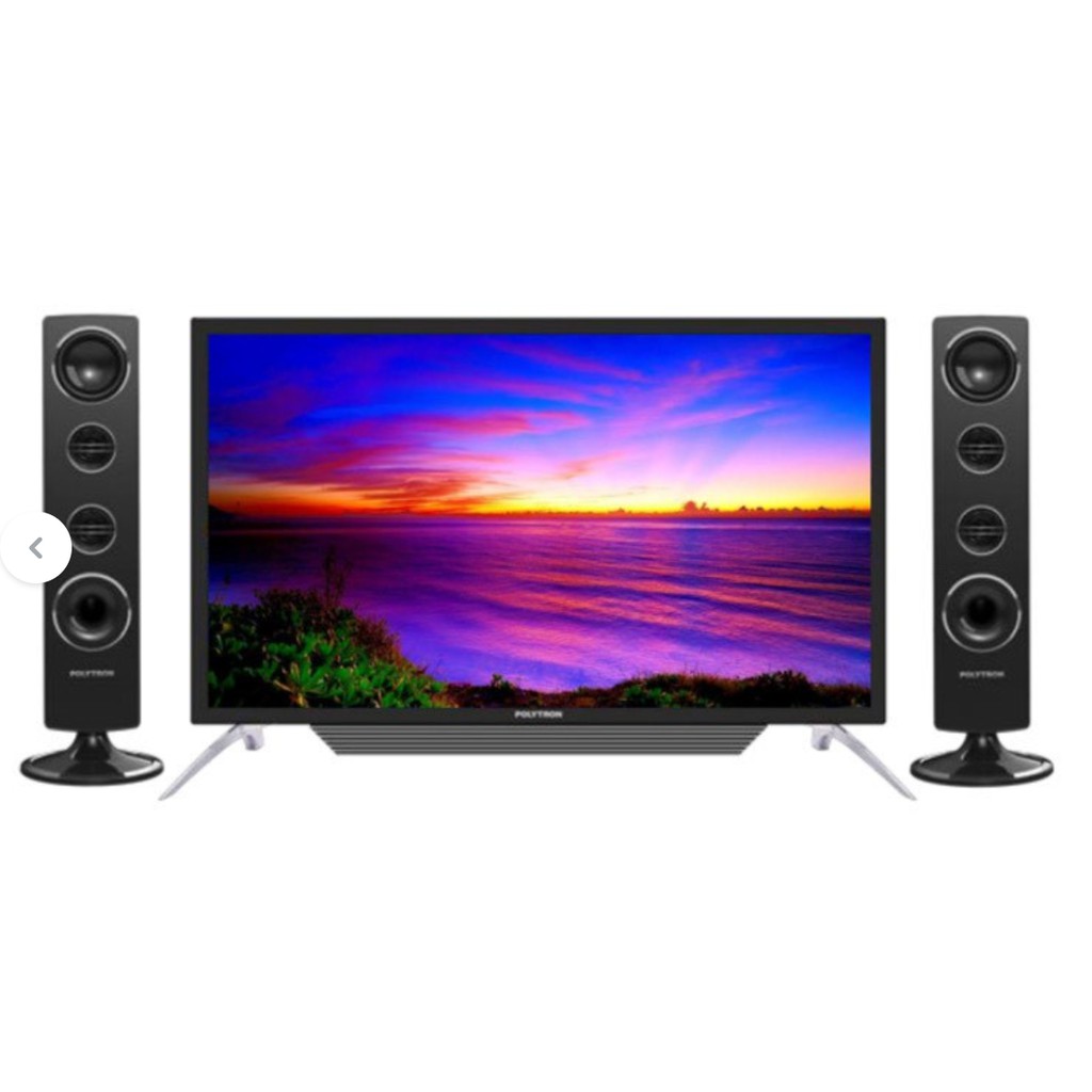 Polytron LED Digital TV 32&quot; DVB-T2 Cinemax 32TV1555 Speaker Tower