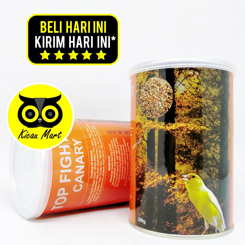 PAKAN MAKANAN LOMBA HARIAN TERNAK MABUNG BURUNG KENARI TOP FIGHTER CANARY SEMPATI KALENG CRHSBK