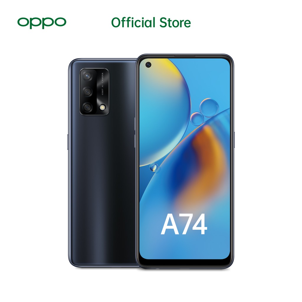 OPPO A74 6GB/128GB [5000mAh, 48MP AI Triple Came   ra, Punch Hole AMOLED