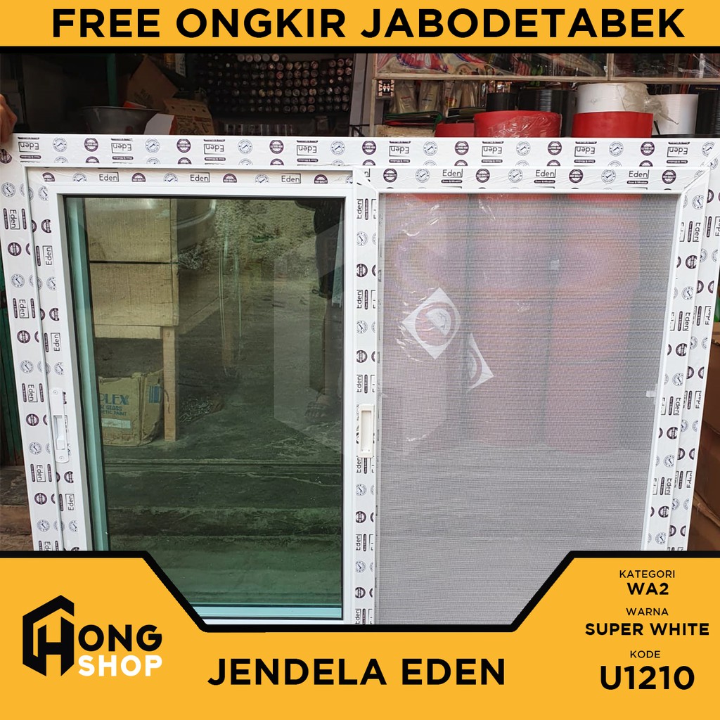 Jendela Sliding UPVC EDEN 120x100cm + Kasa Nyamuk | Shopee Indonesia