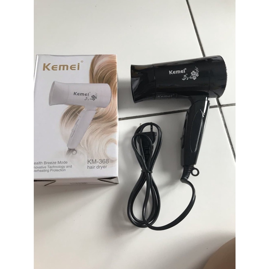 HAIR DRYER MINI LIPAT TRAVEL  KEMEI KM-368 HOT &amp; COOL