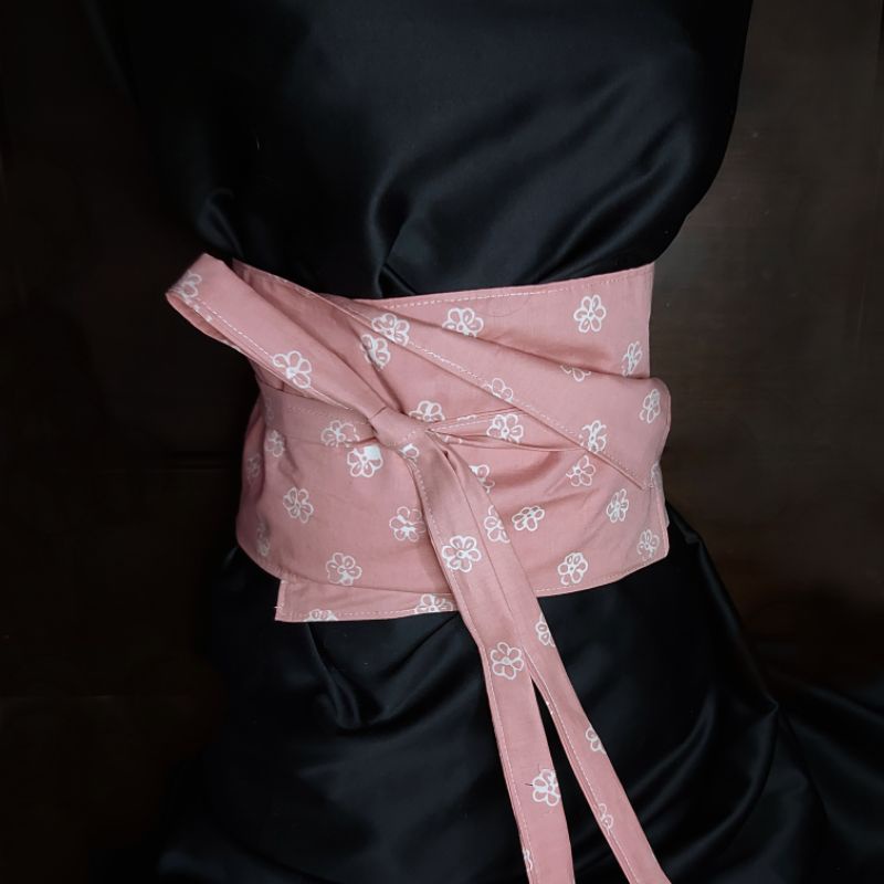 Obi Belt Batik Soft Pink Jumputan