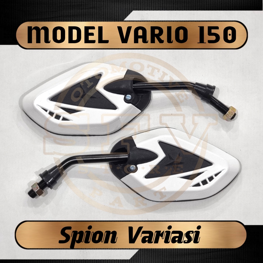 Kaca Spion Model Vario 150 New / Beat Fi / Vario 125 / Beat Honda Yamaha Standar Dan Mini-EXCLUSIVE Putih
