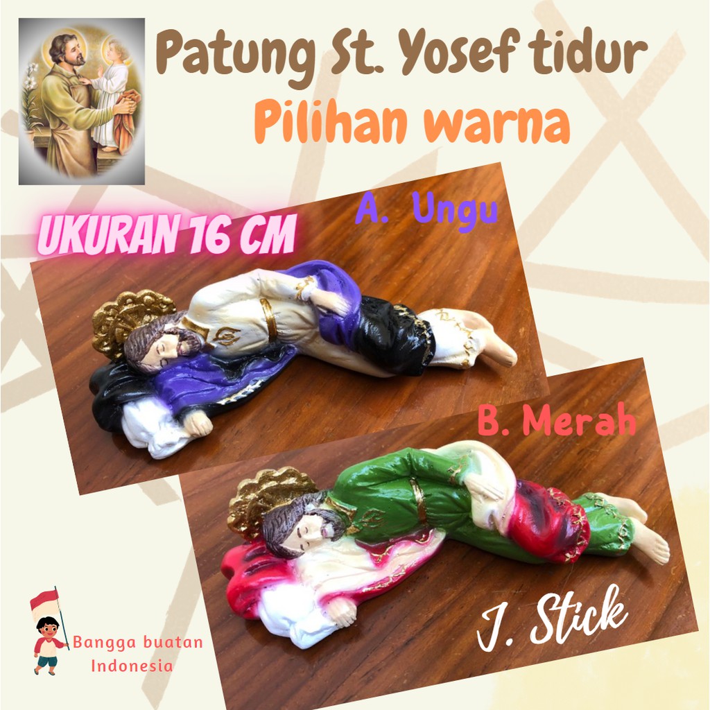 PATUNG ST. YUSUF TIDUR , 16 CM