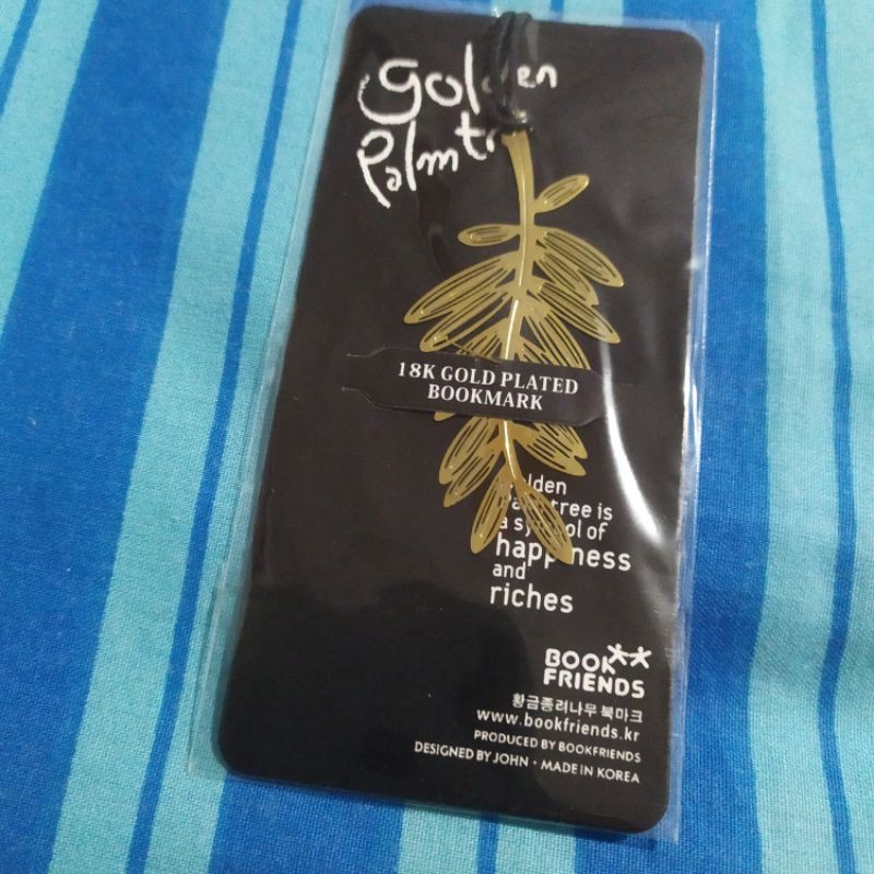 

Pembatas buku Golden Palm 18k gold plate bookmarks Made in Korea