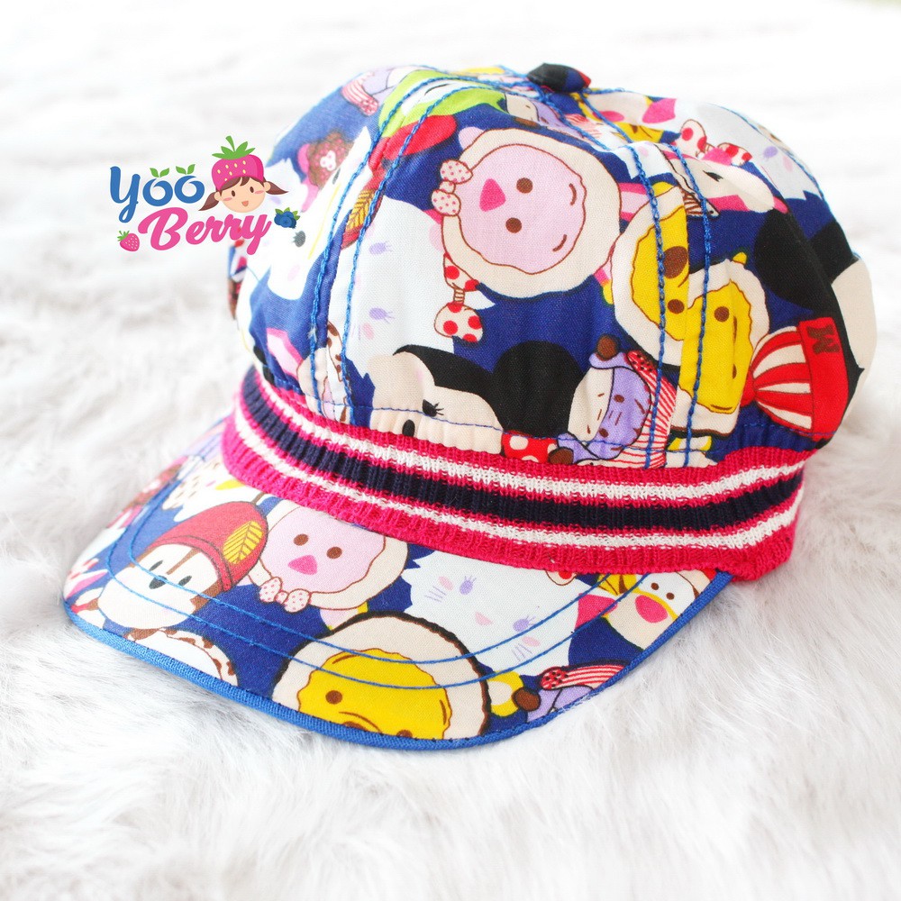 YooBerry Topi Bayi Ripped Karakter Kartun Anak dengan Karet Berry Mart