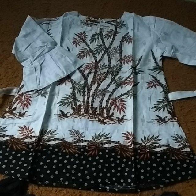 Tey-17 Batik Wanita Asj Sa Hrb026 Kenongo Kemeja Tosca Pendek