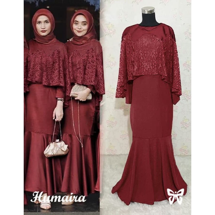 gamis Gamis Humaira Maroon [Gamis 0134] SEQ Baju Gamis Wanita Terbaru