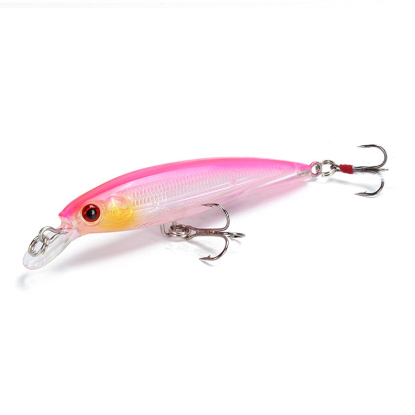 1Pcs Minnow Umpan Pancing Fishing Lure Hard Bait Bentuk Ikan Imitasi Panjang 9cm Berat 7.2g 10 Warna