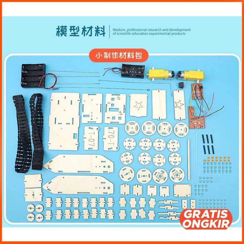 Mainan Anak Tank Remote Control DIY Assembly Children Toy C-37C