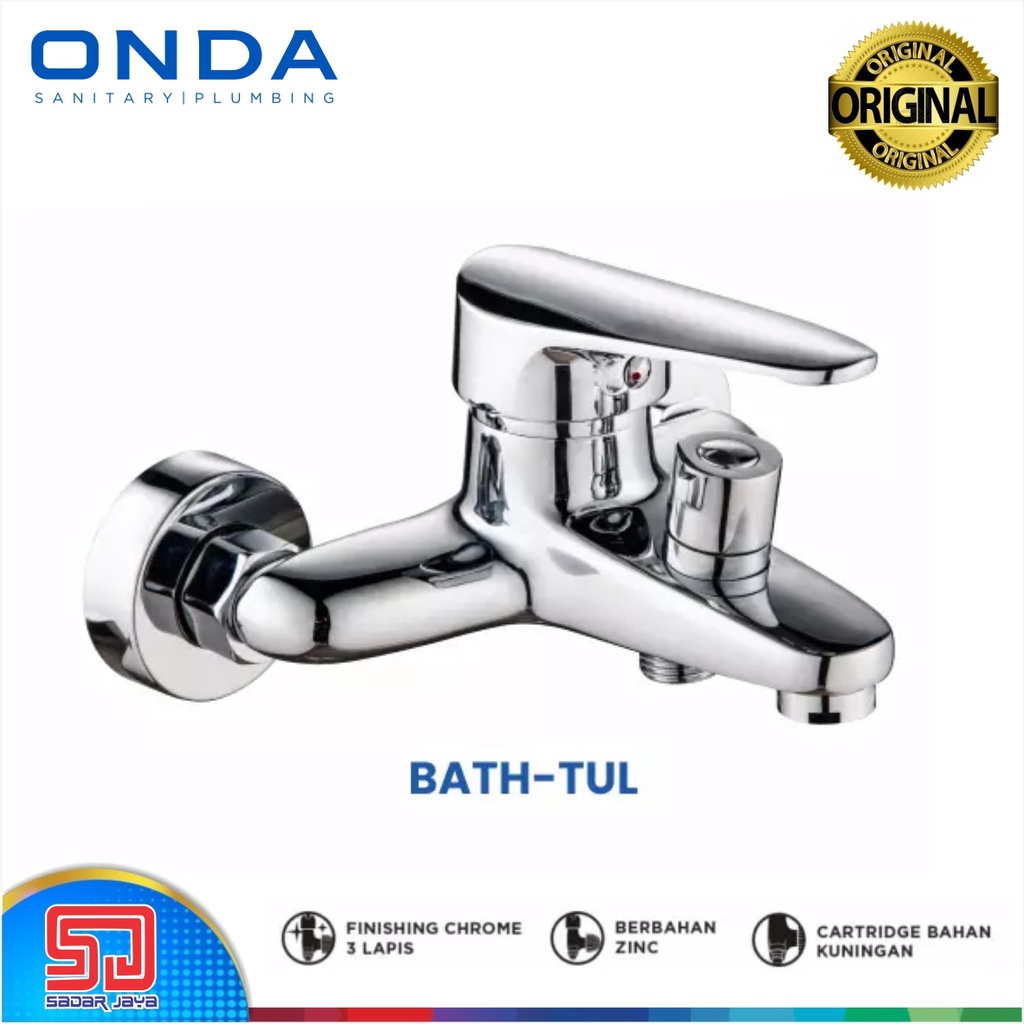 ONDA BATH-TUL Kran Bathub Mixer Keran Double Tap Panas Dingin 1/2&quot;