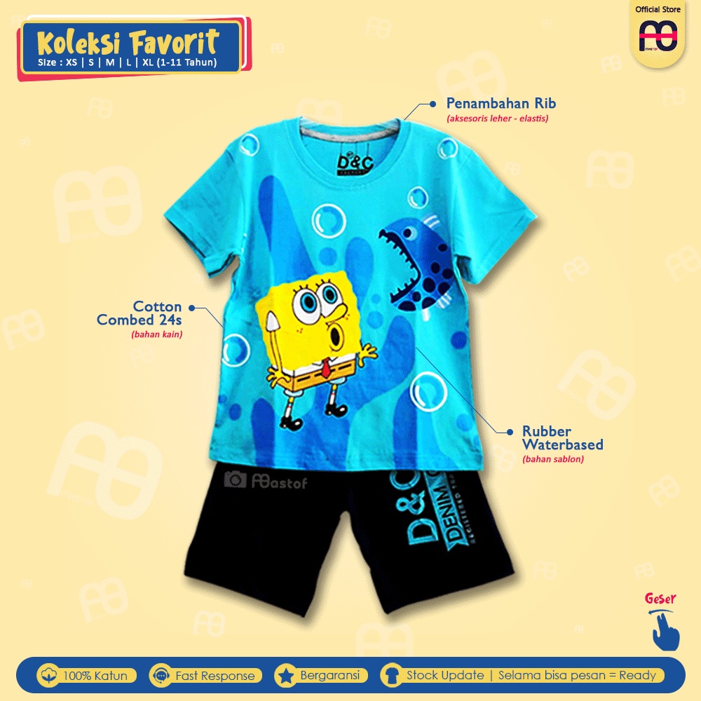 Setelan Anak Laki Laki Mastof D Series 1 - 11 Tahun Baju Anak Edisi Favorit-2