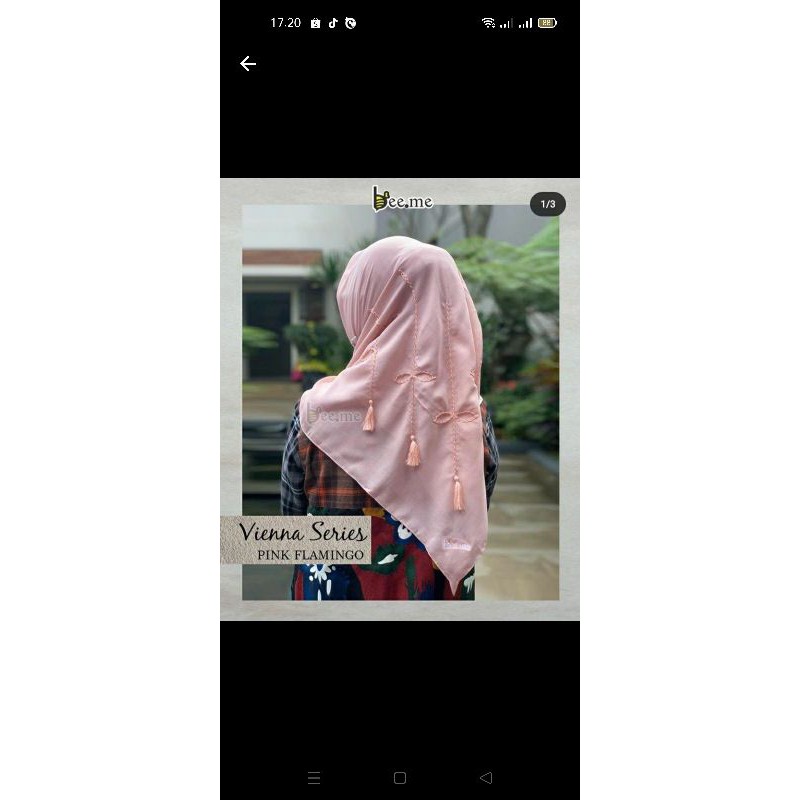 beeme Vienna pink flamingo kerudung