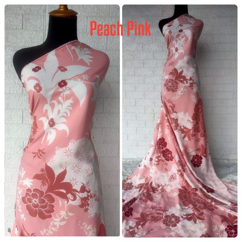 Kain Bahan Rose Crepe Motif Terbaru Bunga Lily