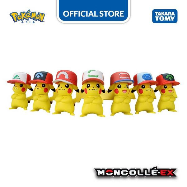 Moncolle EX Historical Ash's Pikachu Set Figure Pikachu Hadiah Ulang Tahun Mainan Pokemon