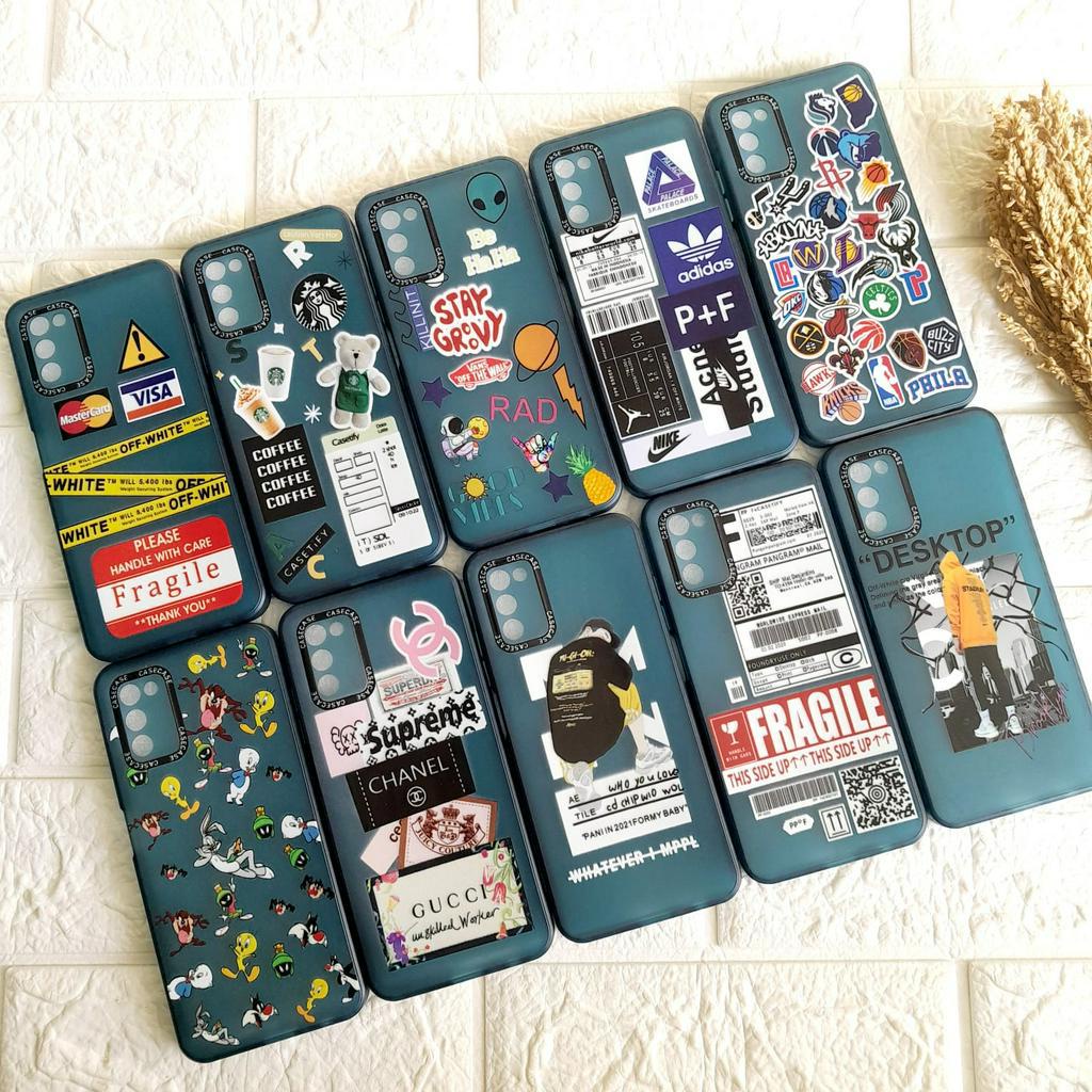 Case Softcase Casing Silikon Karakter Full Blue Realme C12 C15 C21 C25