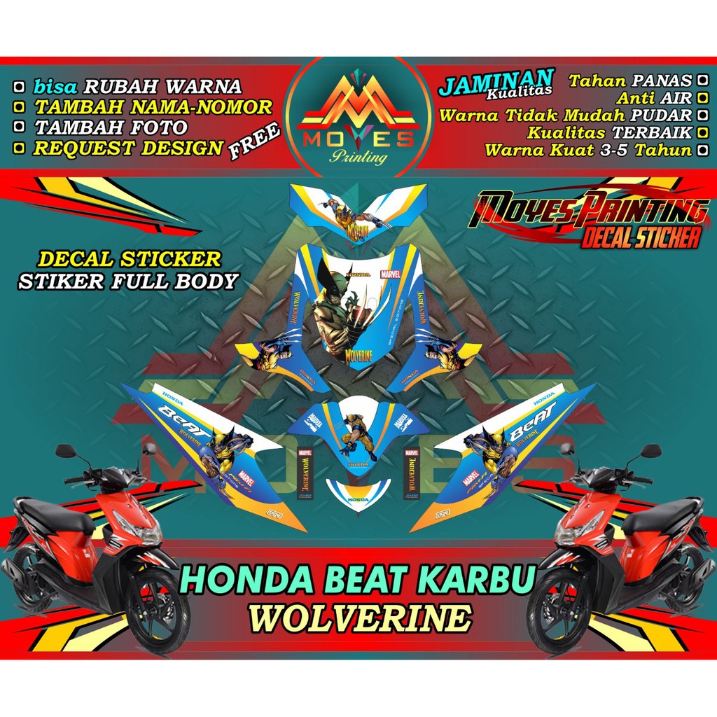 stiker vareasi motor beat karbu decal stiker beat karbu full body decal stiker beat karbu full body_