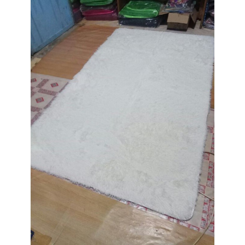 Jual Karpet Bulu Putih Ada Minus X Anti Slip Bulu Tebal Shopee Indonesia