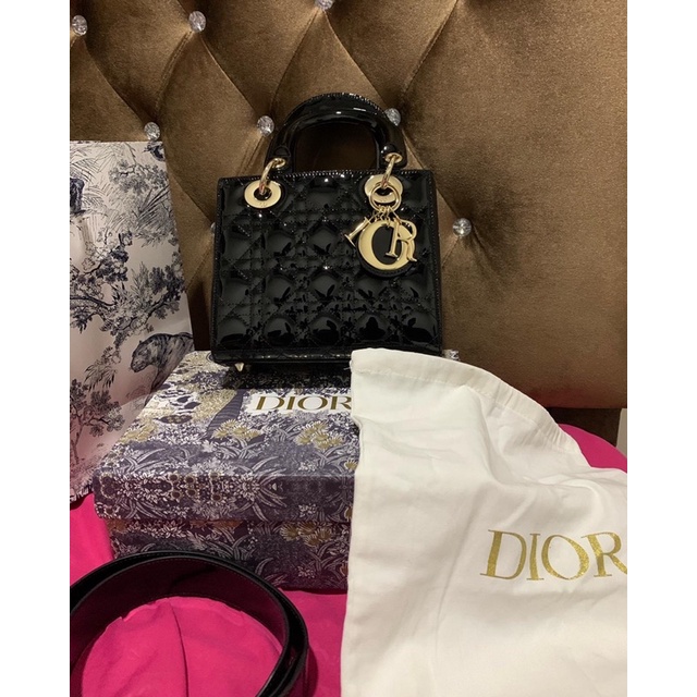 dior lady bag glossy