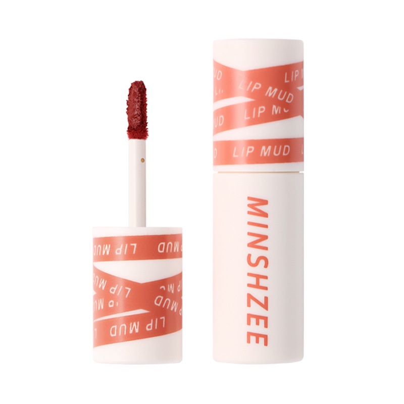 (2PCS)MINSHZEE 2pcs/Box lip gloss Lipgloss matte Lembut Tahan Lama Melembabkan Dengan