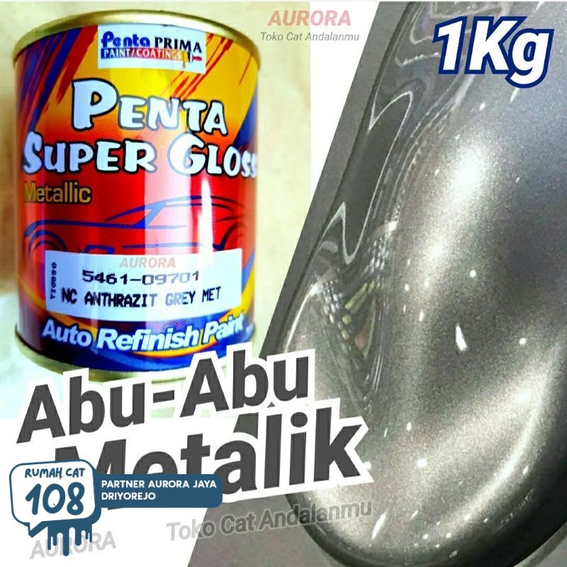 

Rumah Cat - Cat Penta Super Gloss NC Anthrazit Grey Met 1Kg Abu-abu Metalik / Antrasit Antrazit Abu Metallic Metalic Duco Duko Diko Semprot Mobil Sepeda Motor 1 Kg Kilo Rumah Cat Motor dan Mobil