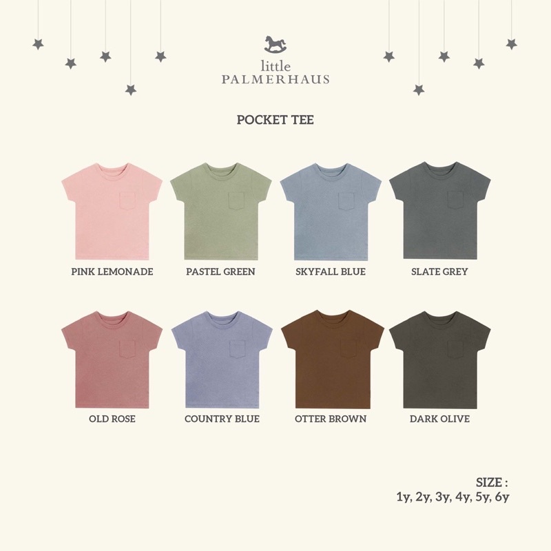 Little Palmerhaus 1y/2y/3y/4y/5y/6y  POCKET TEE / Kaos Oblong Polos - GRUP 2