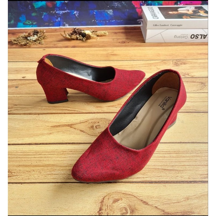 ABBUSHOES Tm 04 Sepatu Wanita Hak tahu 7cm