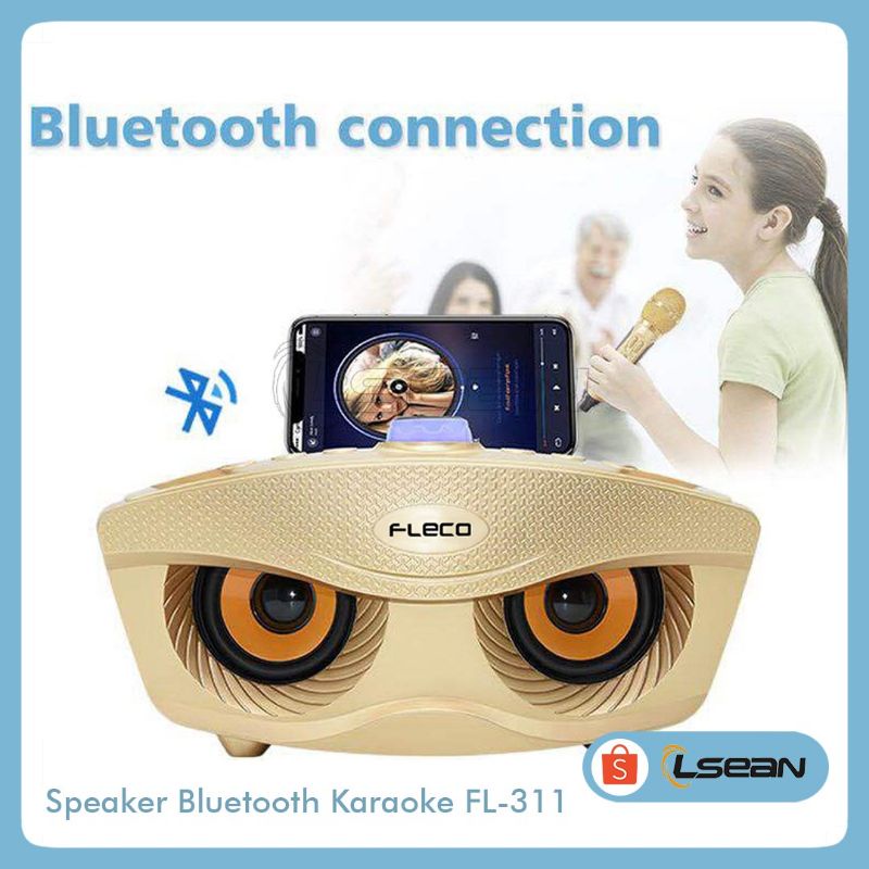 SPEAKER KARAOKE FLECO | BONUS MIC WIRELESS SPEAKER PORTABLE