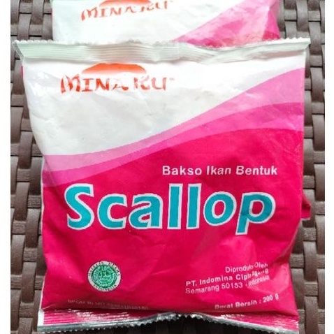 

scallop minaku 200g / bakso ikan bentuk scallop 200g MINAKU