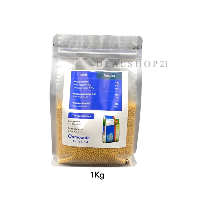 PUPUK OSMOCOTE 1KG ( DEKASTAR BELANDA ) 14-14-14, TERMURAH, REPACK