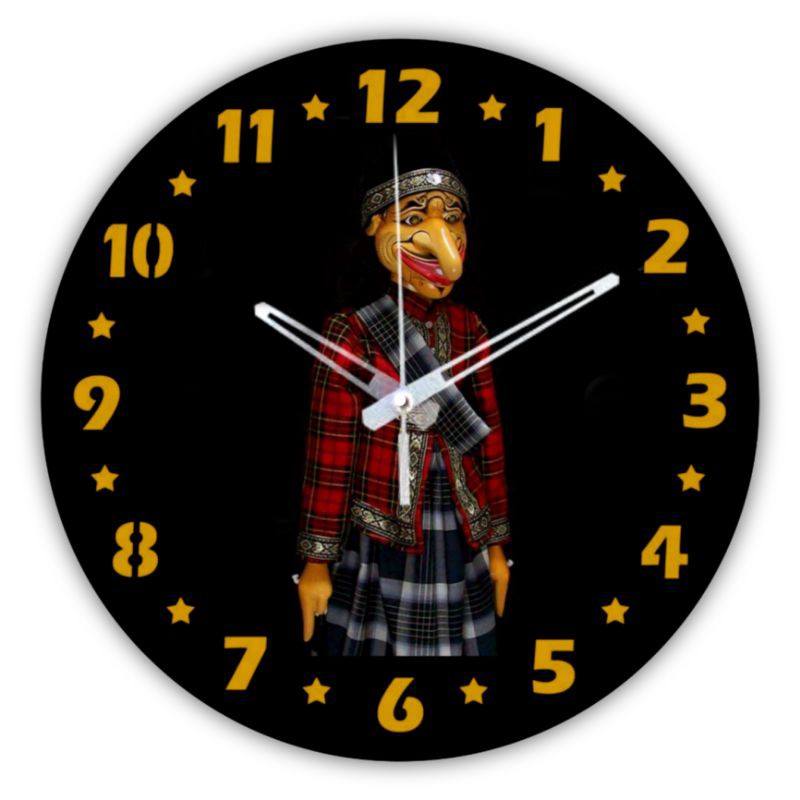 Jam dinding Wayang Golek Dawala/Diameter:30cm.