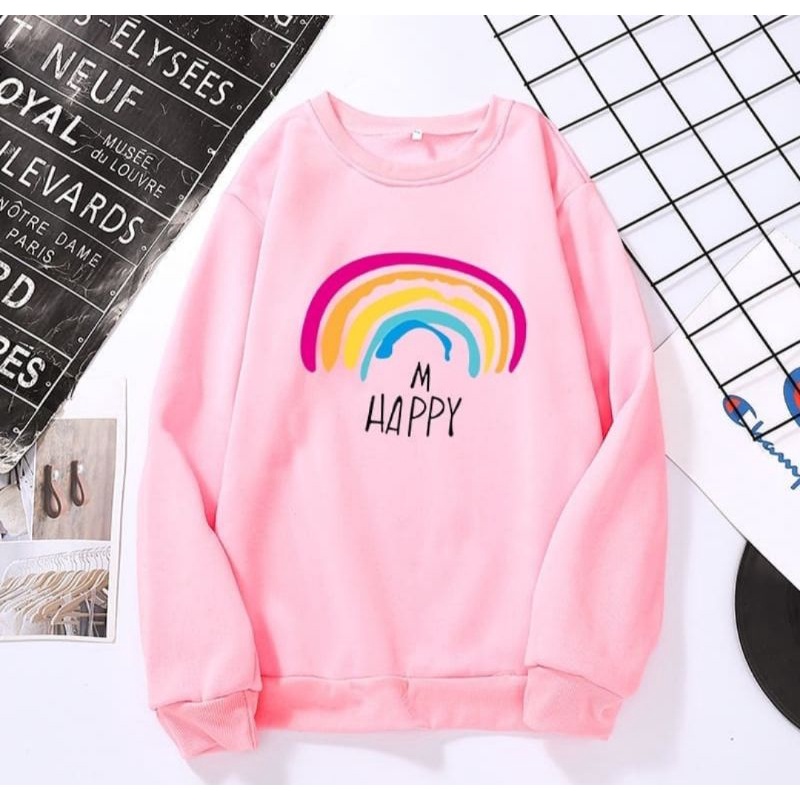 happy sweater cewek